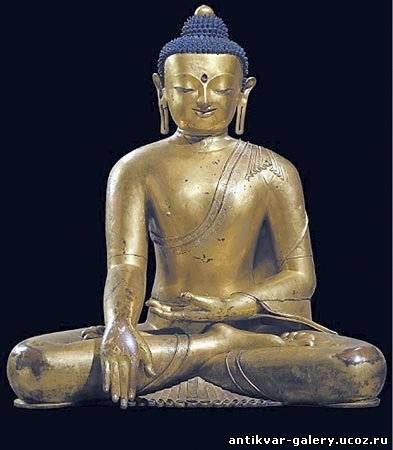 Сидящий Будда, Тибет, XIV век.